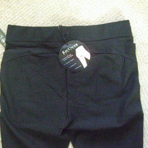 NWT Kay Unger Ponte Black Pants with Tummy Control Size 1X